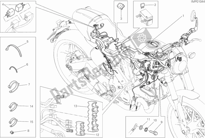 Toutes les pièces pour le Faisceau De Câblage du Ducati Scrambler Cafe Racer USA 803 2017